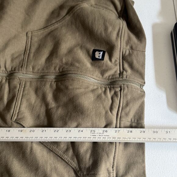 BERNE Mens Army Green Workwear Heavy Hoodie Size 2XLT Insulated Full Zip Lined - Picture 9 of 9